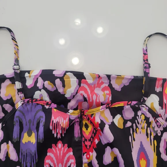 Cowl Neck Slip Dress - Desert Ikat Black Size 10 - Picture 12 of 16